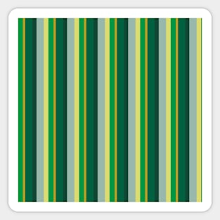 Holiday Stripes Green and Gold Repeat 5748 Sticker